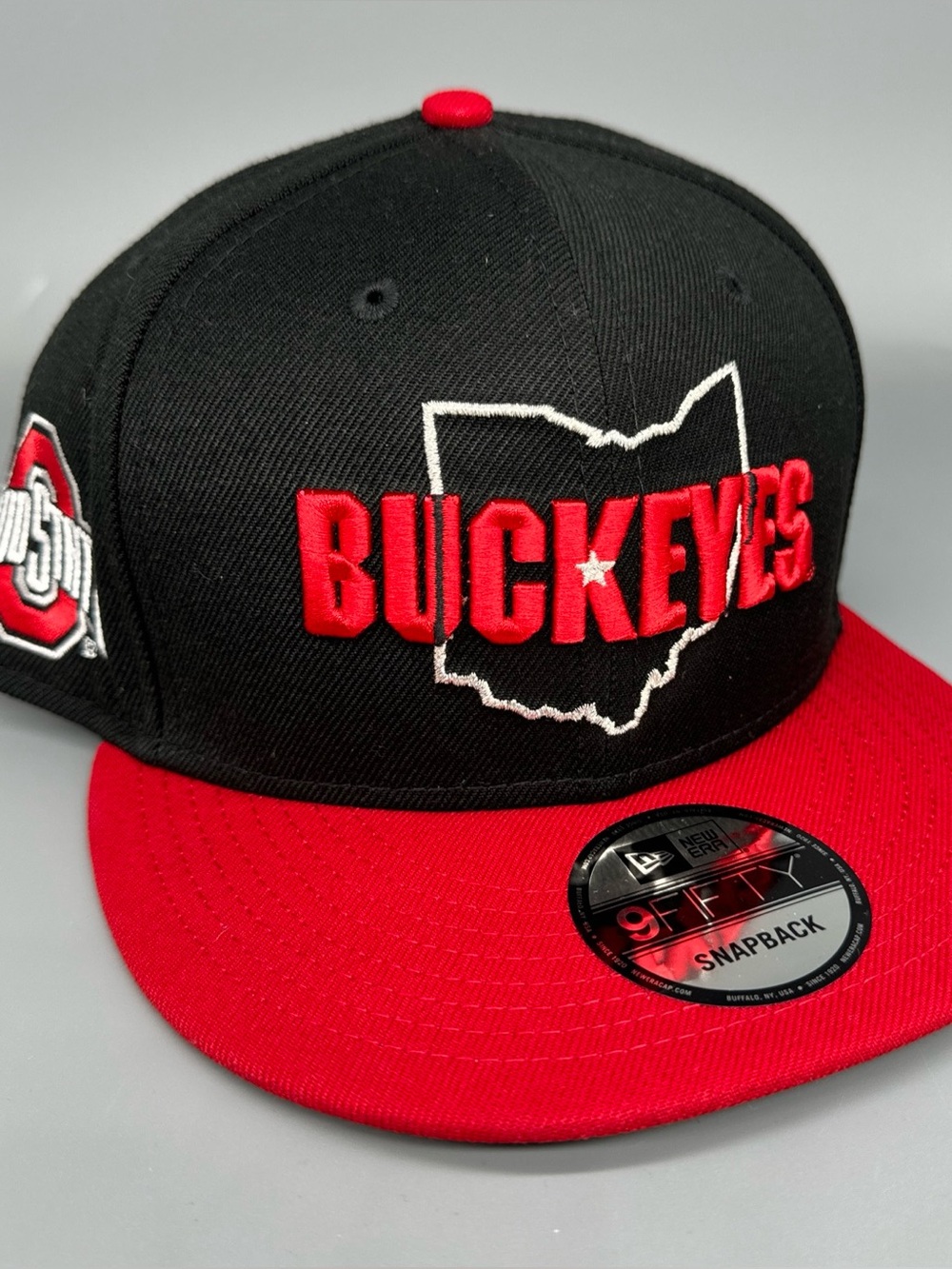 Ohio State Buckeyes New Era 9FIFTY SnapBack Adjustable Black/Red Hat Cap NEW!